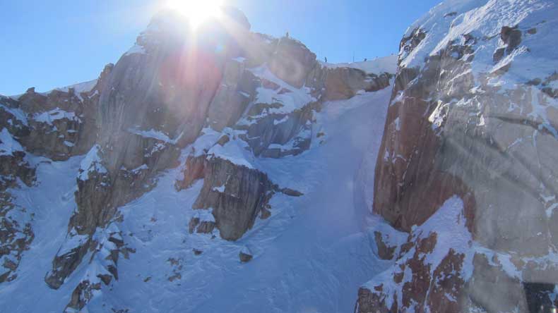 Corbets Couloir Jackson Wyoming in winter