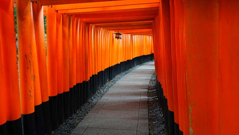 What is Japan famous for? Landmarks like the Fushimi Inari torii gates