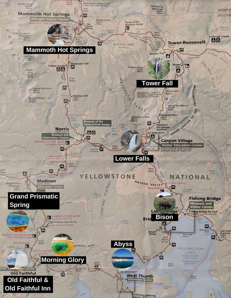 Yellowstone Map 