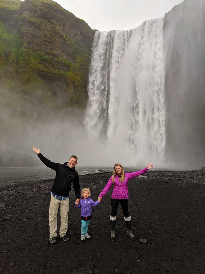 waterfall in Iceland Skogofoss