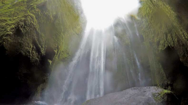 Gljufrabui secret waterfall in Iceland