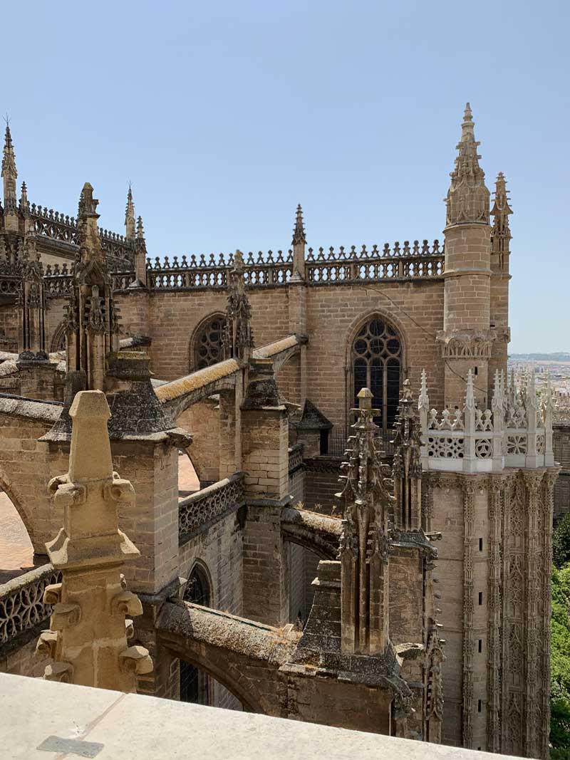 View from Giralda tower at the Seville Cathedral