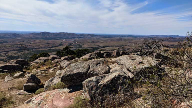 The view from the top of Mount Scott in the Wichita Mountains - one of the best views in Oklahoma. 
