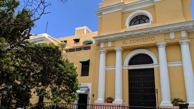 Exterior of El Convento hotel in San Juan Puerto Rico