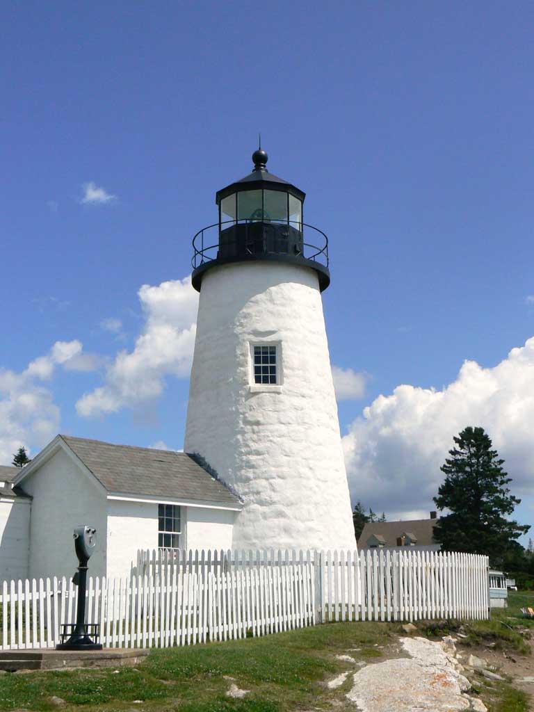 Exterior of the Pemaquid Point Lighthouse in Maine