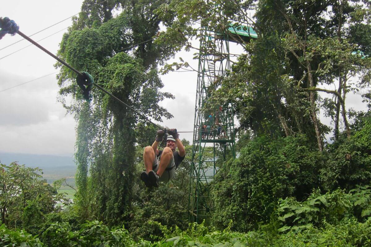 final zipline at Sky Adventures Costa Rica ziplining