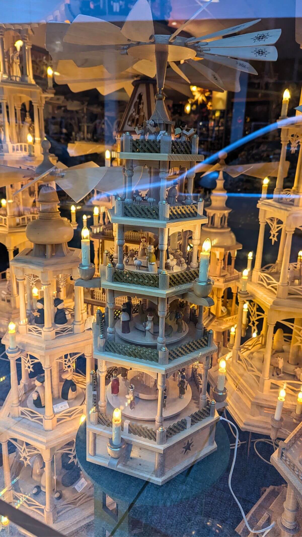 A Christmas pyramid- a popular souvenir to buy in Germany and display during the holiday season