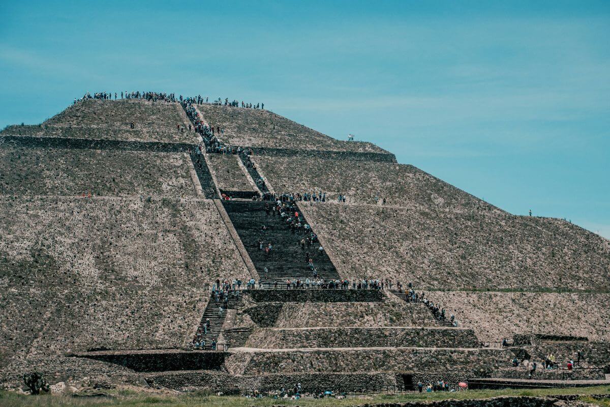 The Pyramid At Teotihuacan.