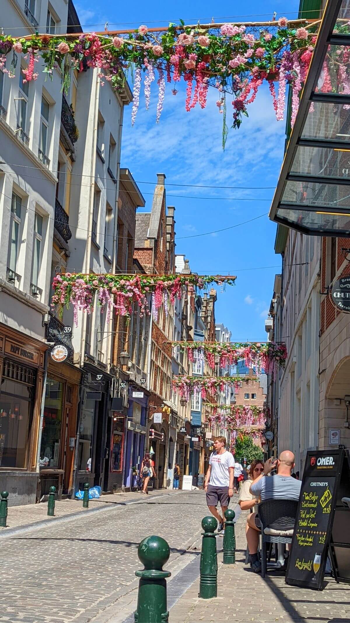 a shopping street in brussels