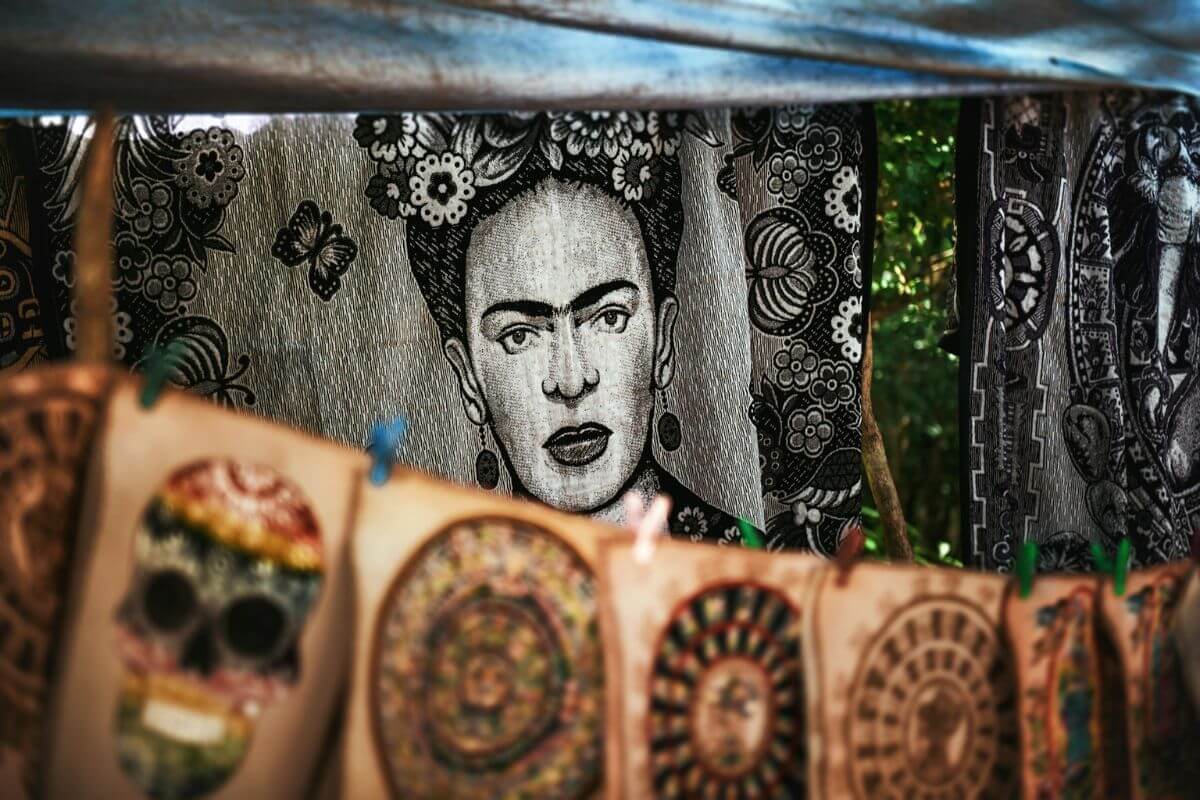 a depiction of the famous Mexican artist Frida Kahlo