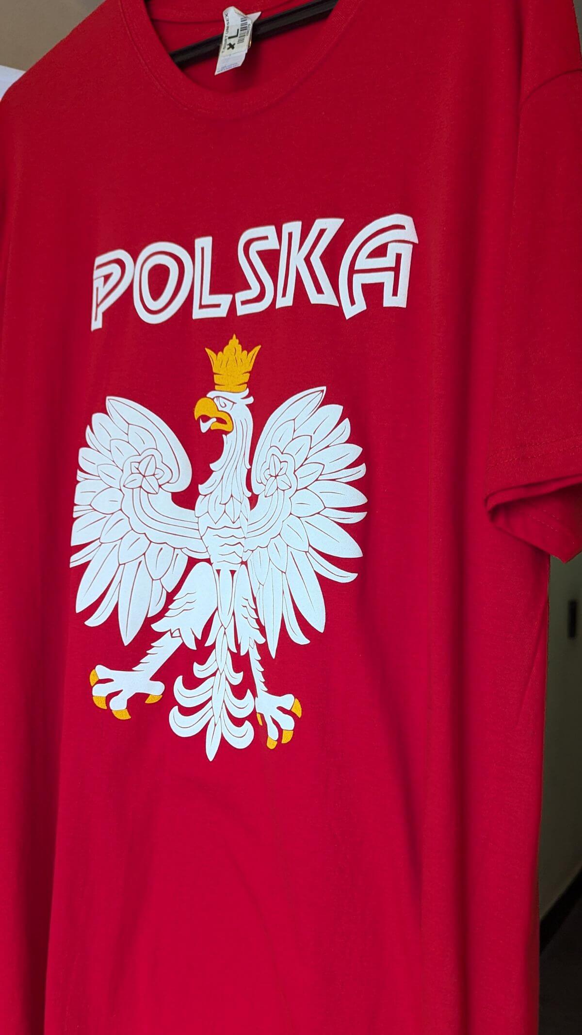 the poland coat of arms on a tshirt